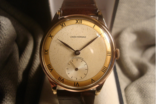 Precioso Reloj Girard Perregaux Antiguo 1945 Oro Plaque 18k!