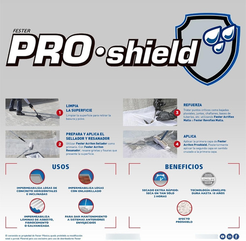 Fester 4 Años Proshield Max 19l ¡seca En 30 Min! Color Rojo Rojo Terracota Mate
