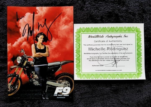Michelle Rodriguez Letty Ortiz F9  Fast 9 Firma Foto De 5x7