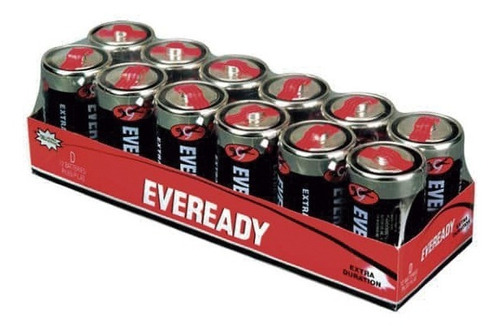 Pack 12 Pilas Eveready D Super Heavy Duty / Pm