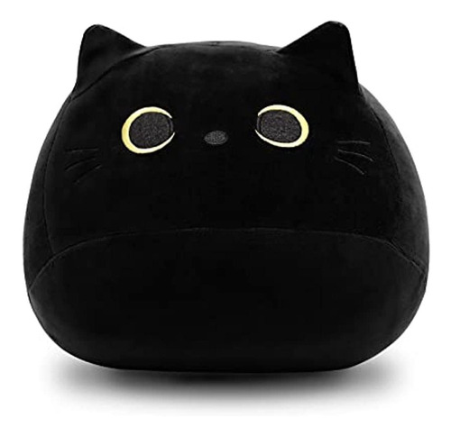 Almohada De Juguete De Peluche De Gato Negro 3d, Peluche De 