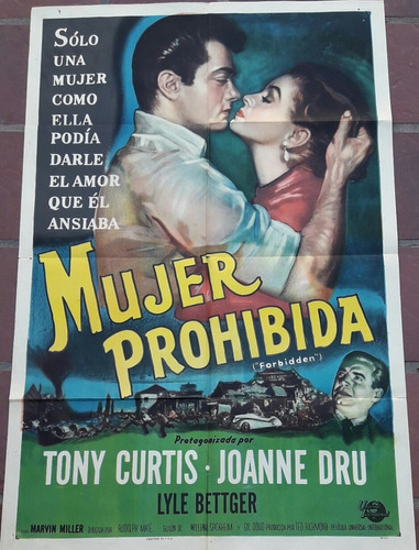 Afiche Original-mujer Prohibida - Tony Curtis