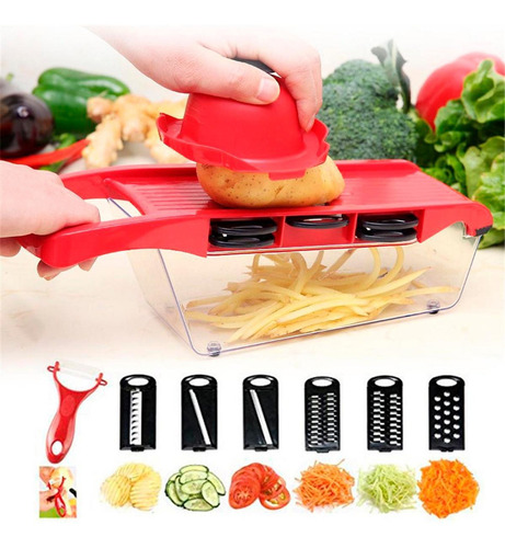 Cortador De Legumes Mandolina Manual Para Cozinha 10 Em 1