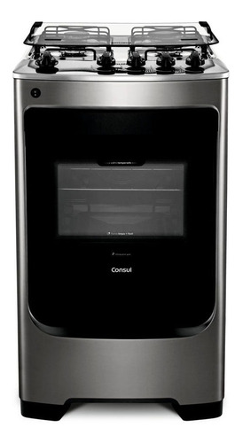 Fogão Consul 4 Bocas Cor Inox Com Acendimento Automático - C