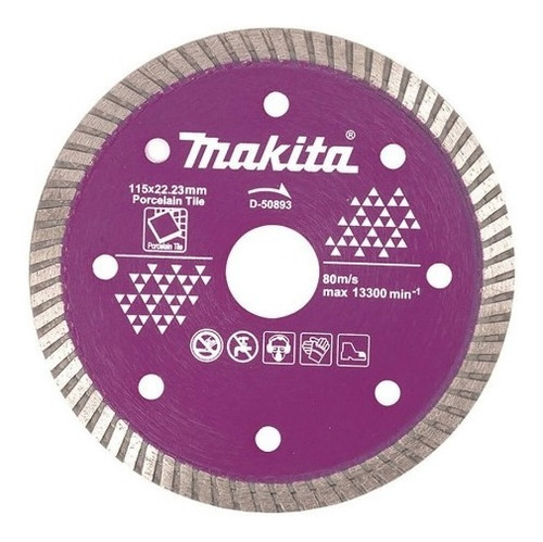 Disco Diamantado Turbo Seg. Makita 115mm (4 1/2 )porcelanato