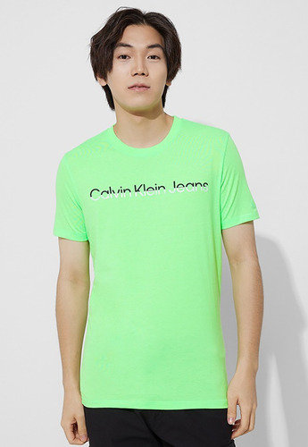 Polera Mixed Institutional Verde Calvin Klein