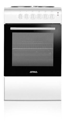 Cocina Electrica Atma 4 Bocas 50cm Horno Blanca Cce3110b