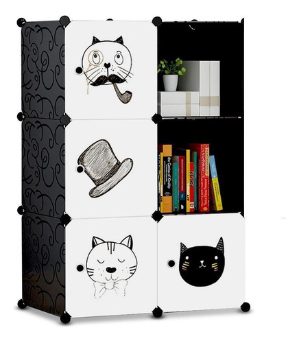 Guarda Roupa Infantil Armario Modular Gatos Organizador