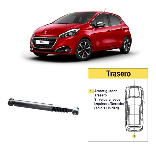 Amortiguador Trasero izquierdo/derecho Peugeot 208 | Todos