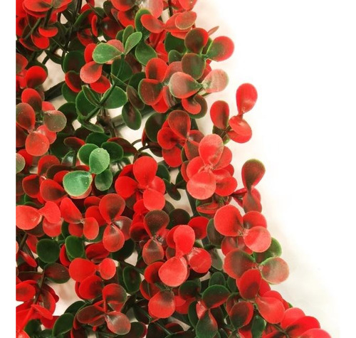 Follaje Artificial Muro Verde 3m2 Arrayan Rojo Panel 25x25