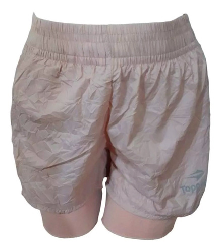 Short Topper Running Mujer Crinkled Wmn Rng Rosa Ras