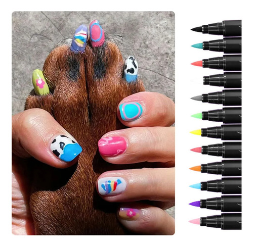 Kit De Rotuladores De Uñas Soft - Head Pet, Resistente Al Ag