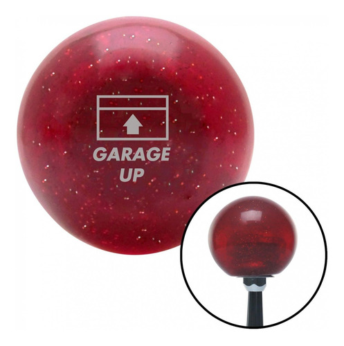 American Shifter 46412 Red Metal Flake Shift Knob With 2