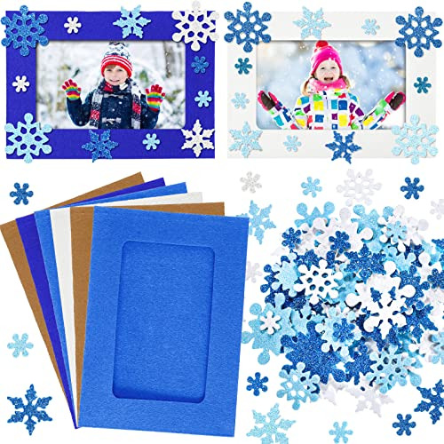 232 Pieces Winter Diy Picture Frames Craft Kit For Kids...
