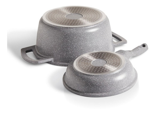 Imagen 10 de 10 de Maestro De Cocina - Set Cerámica Sartenes X2 & Cacerola 24cm