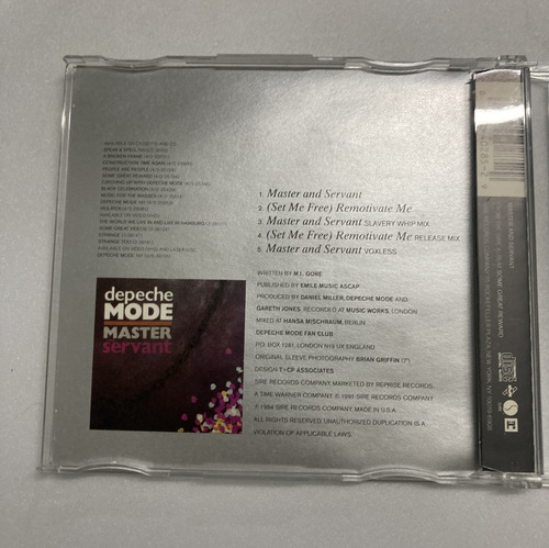 Depeche Mode -slavery Whip Mix Máster And Servant Edición Limitada