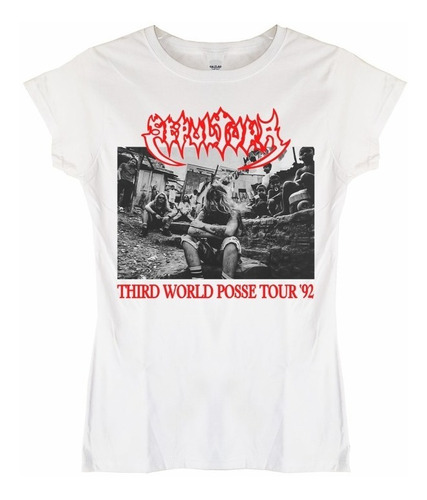 Polera Mujer Sepultura Third World Posse T Metal Abominatron