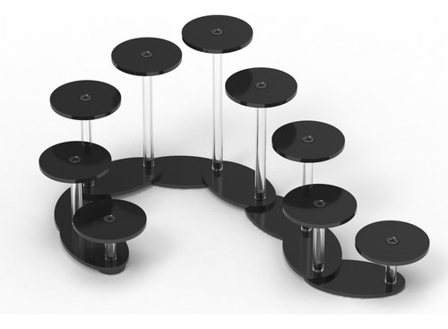 Soporte De Exhibición De Pastel De Acrílico Soporte Negro