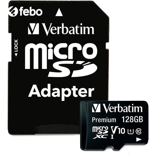 Tarjeta De Memoria Verbatim Con Adaptado Sd 128gb Clase 10