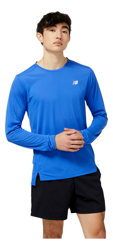 Remera New Balance De Hombre - Accelerate Sleeve -mt23225mib