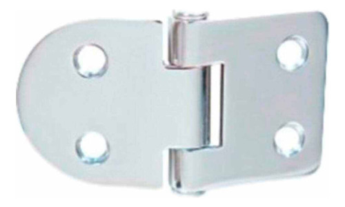 Dobradiça Inox 4 Furos Arredondada 39x37x2mm