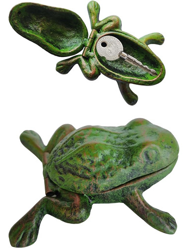 Iron Frog Key Hider - Hide A Key Outdoor - Outside Key Hider