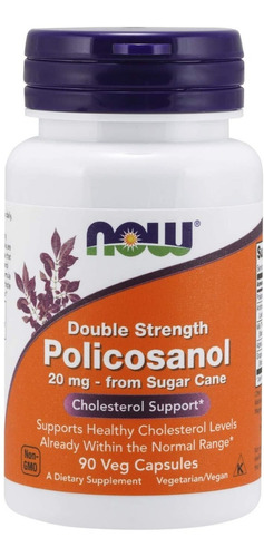Policosanol 20 Mg Apoyo Al Colesterol Now 90 Capsulas