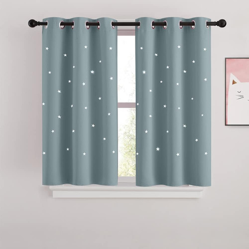 Nicetown Cortinas Opacas Con Estrellas Recortadas Para Dormi