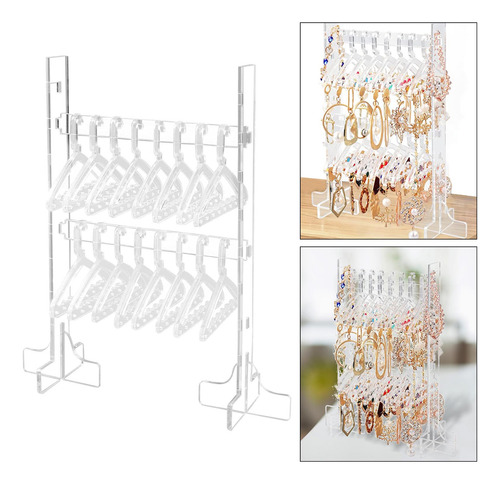 Estante Transparente Para Colgar Pendientes, Soporte De