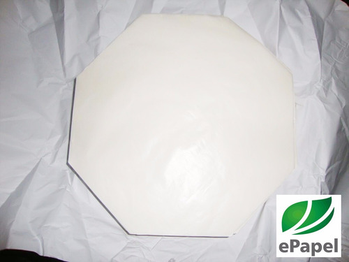 400 Fls Papel Manteiga 40cm Octogonal Forrar Caixa De Pizza