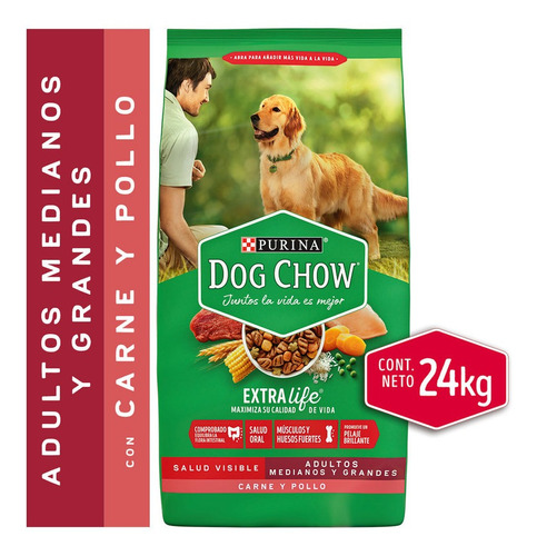 Alimentos Para Perros Dog Chow M-l 24 Kg( 1 Un)-super