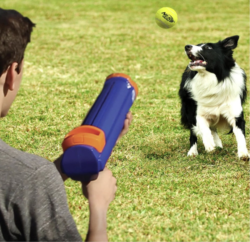 Pistola Lanzapelotas Nerf Dog Blaster Juguete Para Perro 4pz