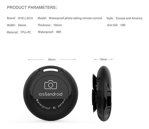 6 Ip68 Control Remoto Bluetooth A Prueba De Agua Mini