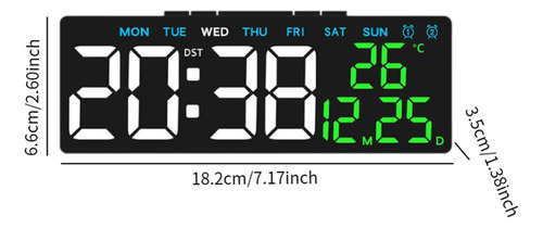 Reloj Despertador Digital Multiusos Concha Negra Tiempo