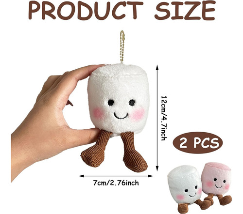 Peluches De Algodón De Azúcar Rosa Y Blanco 2pcs