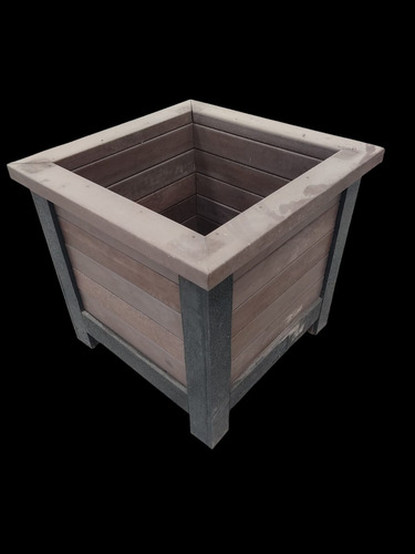 Maceton De Madera Plástica Chocolate Alessia