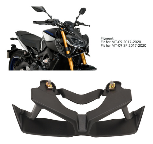Alerón Delantero De Motocicleta Para Yamaha Mt-09 Negro