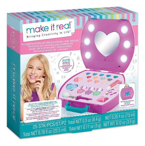 Maquillaje Infantil Make It Real Maleta Luces