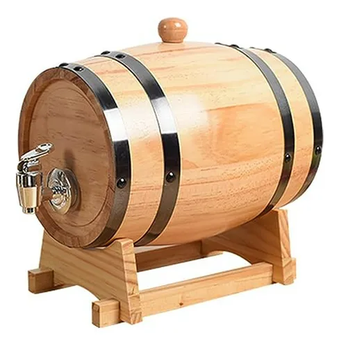 Dispensador Barril Madera 1l Envejecer Bebidas Whiskey