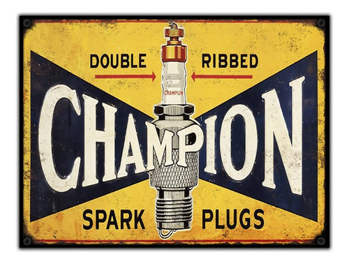 #1054 - Cuadro Vintage Champion Auto Garage Poster No Chapa