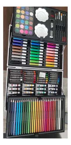 Set Arte Colores Crayones Plumones Acuarelas Maletin 145 Pzs –