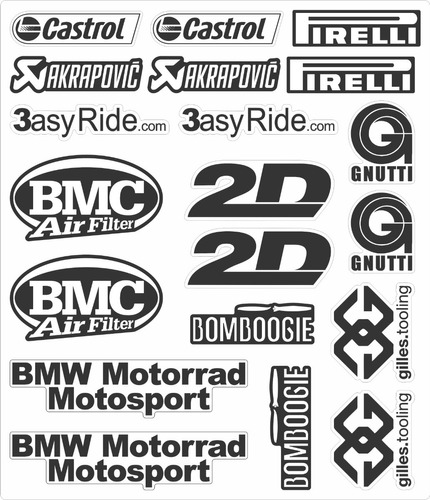 Adesivos Patrocinio Moto Compatível Com Bmw Motorsport Preto Cor Adesivo Emblema Gráfico Bmw Motorrad