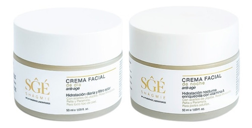 Shagmie Anti Age Crema Facial De Dia + Noche Hidratante Piel