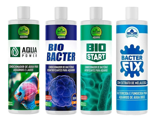Kit Ciclagem E Bactericida Powerfert 500ml Para Aquários