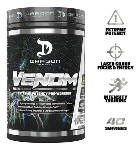 Venom Dragon Pharma- Preworkout Potencia-enfoque-energy
