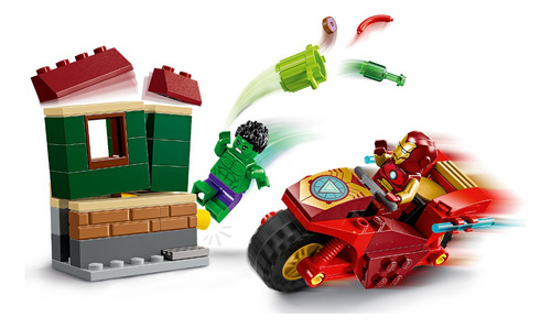 Lego® Marvel Iron Man Con Moto Y Hulk Juego 76287 68 Iron Man Y Hulk