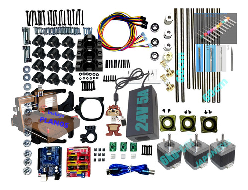 Profe Garcia, Kit Cnc 6kg-cm, 60cm, 120w, 14 Fresas, Arduino (Usado)