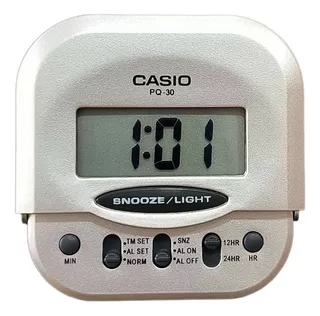 Reloj de mesa digital Casio PQ-30 - Prateado