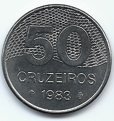 Moeda 50 Cruzeiros Brasil 1983 Lote 327