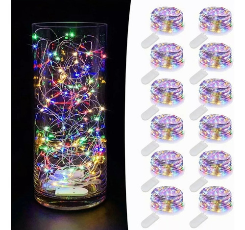. 10 Tiras Luces Led 3 Metros Decoracion P/ Globo Burbuja